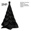 Small Christmas Gift for Friends 3D Printed Pleated Tree Ornament, Wavy Desktop Artistic Geometric Xmas Ornament Decoration with Star Topper