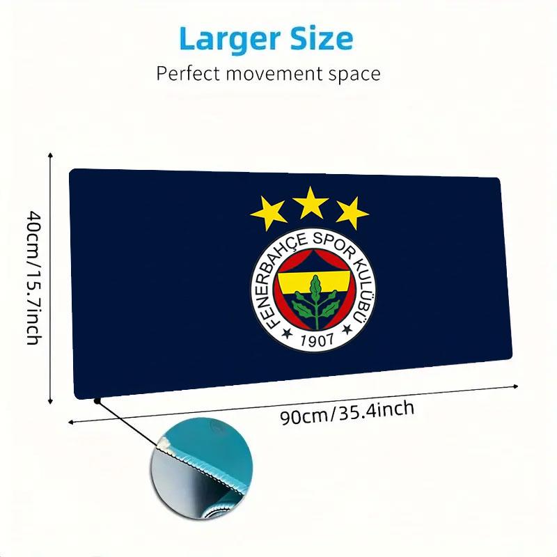 Fenerbahçe Sports Club Large Size Mouse Pad Large Gaming Table Cushion Non-slip Laptop Tablet Big Mousepad XXL Mat Mini PC Playmat With Lock edge