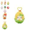 Adorable Japanese Hello Kitty Plush Keychain Featuring Colorful Vegetable Designs