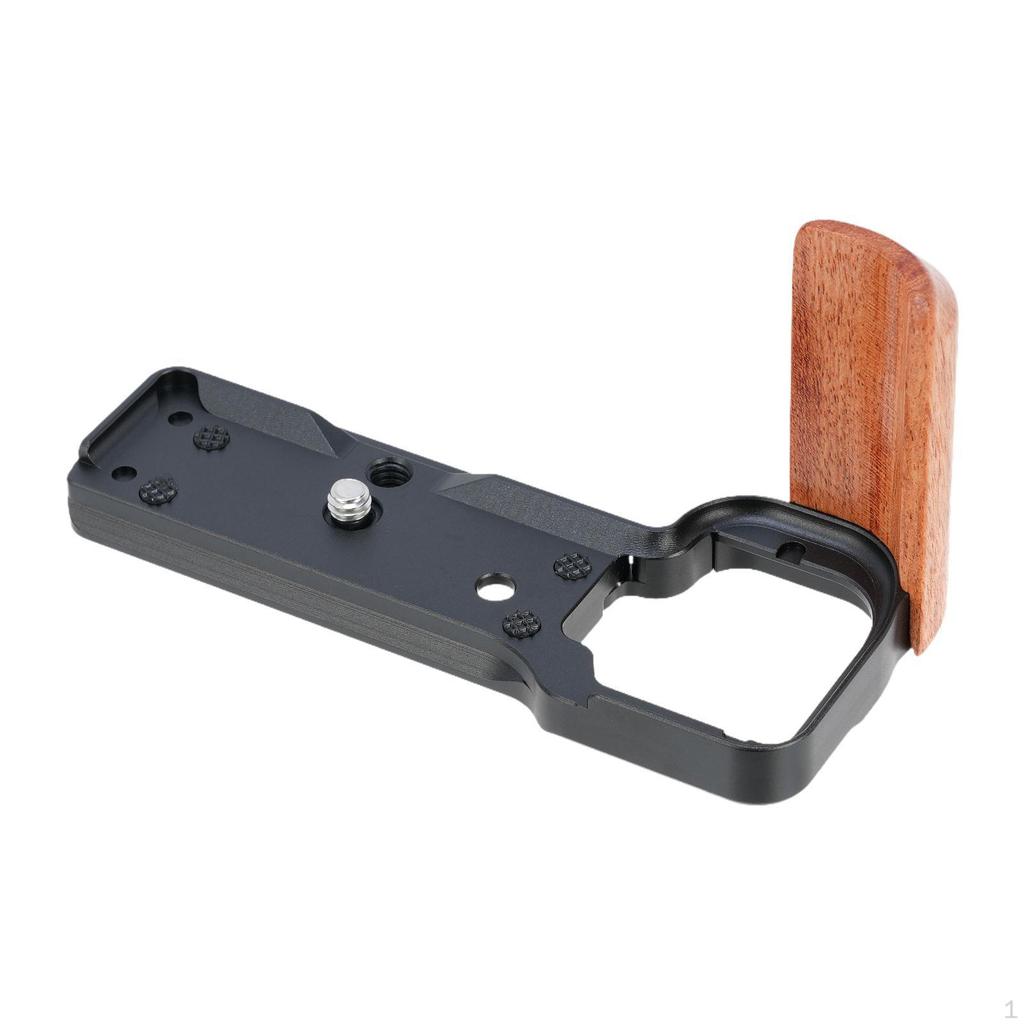 L Shaped Bracket Wood Handle Grip Quick Release 12x5.9x1.1cm Ergonomic Compact for Zv-e10 Camera