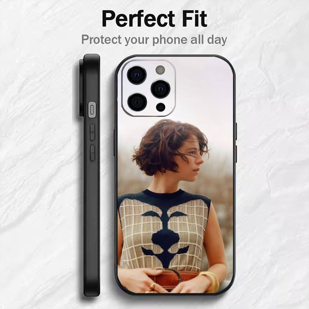 

Actor Beatuy-J-Jessie B-Buckley-y Phone Case For iPhone17,16,15,14,13,12 Plus,Max Soft Silicone Black Cover iPhone14ProMax