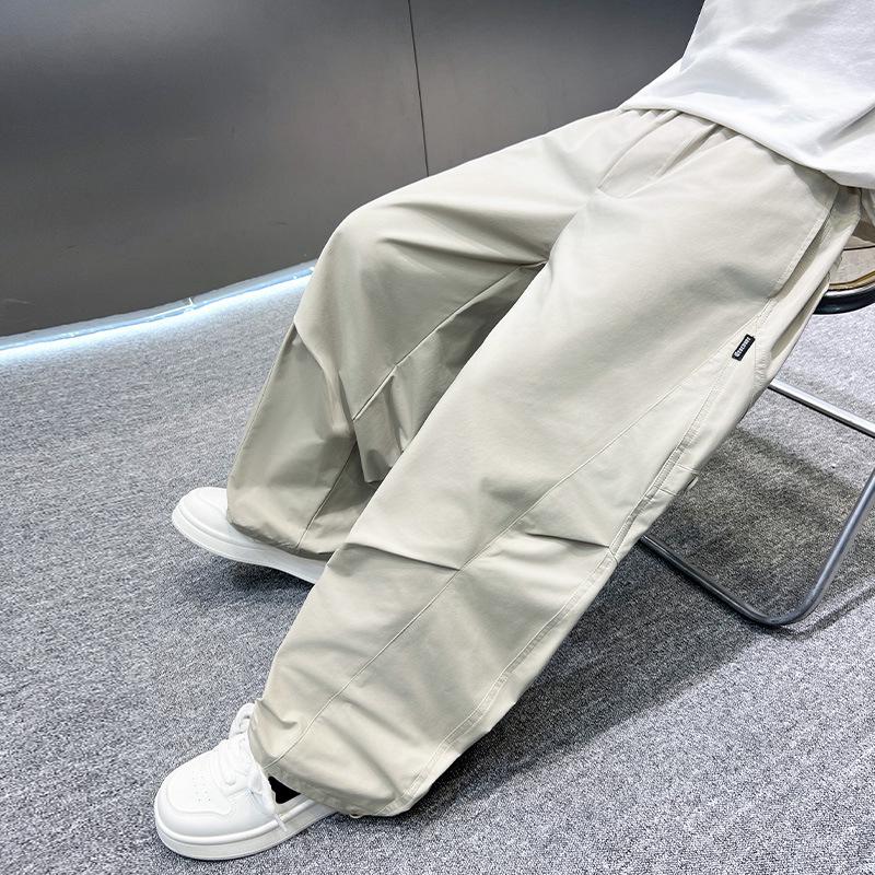 Zhi Li Boys' Spring/Autumn Loose Straight-Leg Work Pants - Stylish and Comfortable for Older Children
