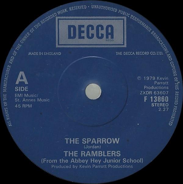 

7inch Record RAMBLERS FROM THE ABBEY HEY JUNIOR Sparrow F13860 DECCA 1979 UK Pop Used