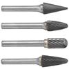 4Pcs Carbide Burr 12mm Durable Sturdy Tungsten Steel Convenient Wide Application HeatTreated Shape