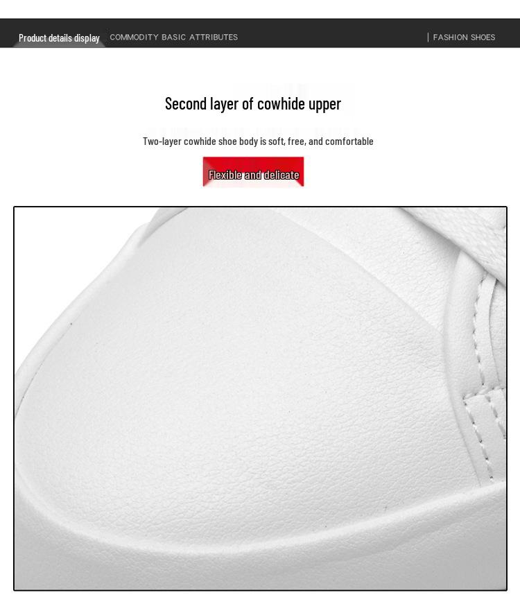 2024 Spring Men's Trendy Genuine Leather Breathable Lace-up Casual Sneakers, Large Size Available