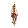 1/3Pcs Christmas Pendant with Golden Bells Colorful Rope Hand-Woven Christmas Tree Shape Seasonal Pendant Holiday Decoration