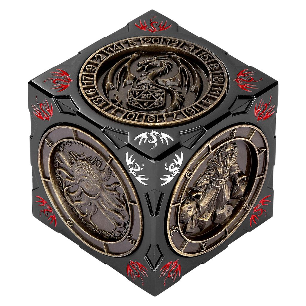 Retro Geprägtes Muster Metall Würfel Würfel Sechsseitig Rollenspiel Würfel Party Geschenk für Tischspiel Liebhaber