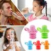 Water Bottle Topper for Toddler Spill-proof Silicone Bottles Top Spout for Protects Kids Mouth 5 Pieces Leakproof Protective Lid