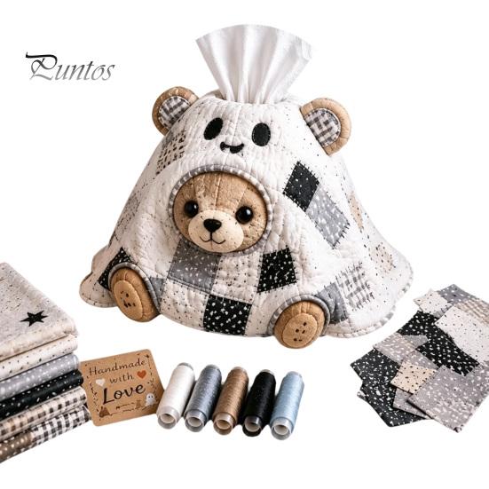 Kreatives Halloween-Geschenk für sie Taschentuchbox DIY Nähset, Thema, Patchwork-Stoffhandwerk Vampir Fledermaus Set, Handarbeit Gesteppte Hülle, Zuhause Und