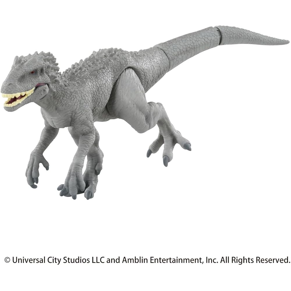 Takara Tomy Ania Jurassic World Indominus Rex Dinosaur Toy with Battle Card for Ages 3 and Up