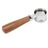 Coffee Bottomless Portafilter with Wooden Handle Stainless Steel Coffee Machine Filter Holder Replacement Parts