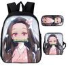 New Cartoon Super Moon Blade Three Piece Backpack Set for Primary and Secondary School Students