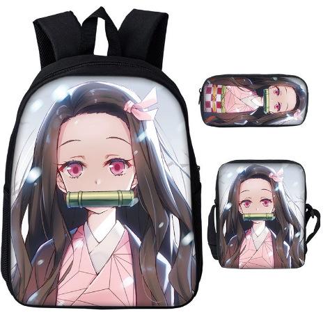 New Cartoon Super Moon Blade Three Piece Backpack Set for Primary and Secondary School Students