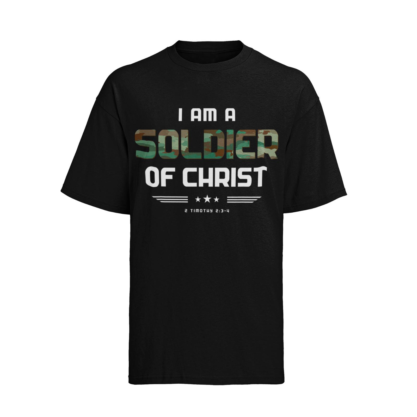 

I Am A Soldier In Christ_s Army Jesus Herren T-Shirt Mens Womens Tees Top XL