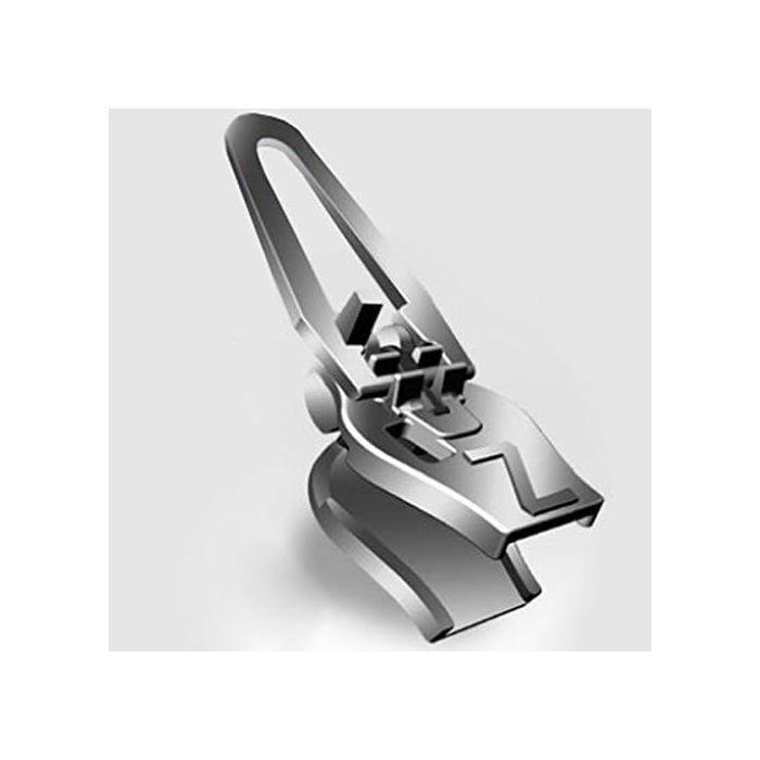 Reißverschluss-Reparaturset - Zlideon - Metallisch - Schwarz - Repariert bis zu 3 fehlende Zähne