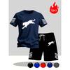 Neue Street Trendy Herren Sommer Atmungsaktiv Sportbekleidung Kurzarm Shorts Leicht Schnelltrocknend Bequem Modisch Sport