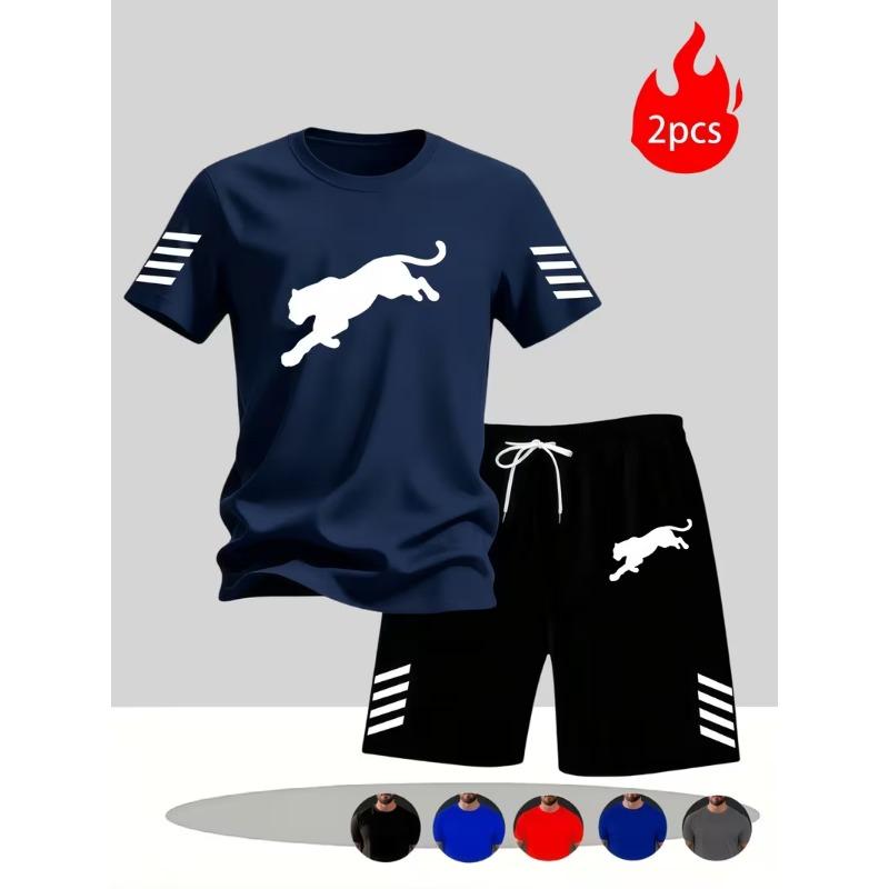 Neue Street Trendy Herren Sommer Atmungsaktiv Sportbekleidung Kurzarm Shorts Leicht Schnelltrocknend Bequem Modisch Sport