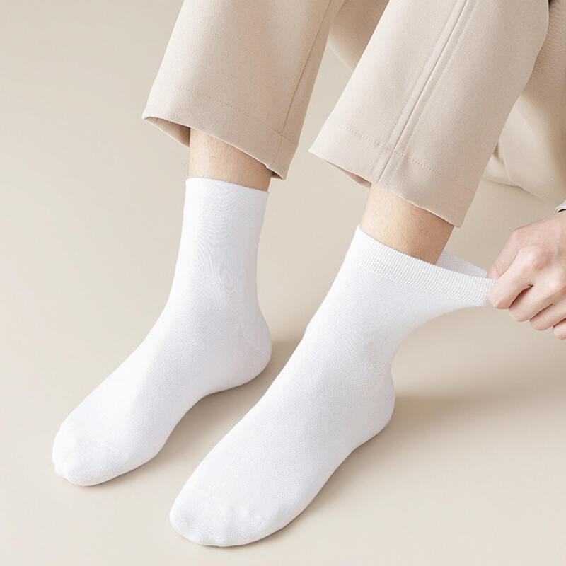 [10 Pairs] Men's Simple Daily Plain Suit Mid-Calf Socks