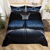 Basketbal Soft Duvet Cover Twin Quen for Young Boys Tens Bedrom Sports Games Beding Set Rustic Farmhouse Woden Board Warm Comforter Cover