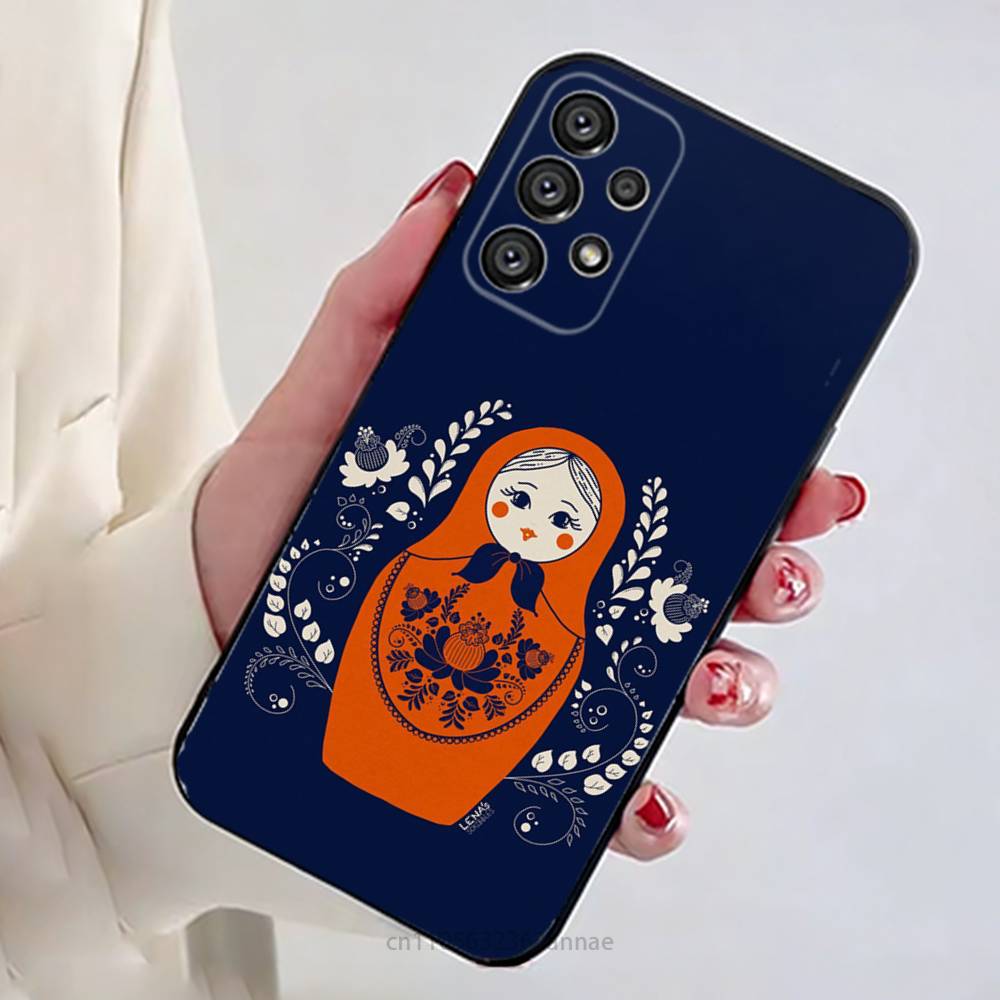 

Cute Cool Russian Art Matryoshka Phone Case For Samsung Galaxy A54,34,24,73,53,52,52S,04S,04E,A72 Cover Samsung A30S