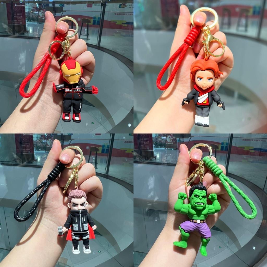 Adorable Superhero Keychain Silicone Avenger Series Key Ring For Car Keys Gifts
