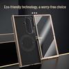 Genuine Leather Magnetic Phone Case for Samsung Z Fold7/6 - Electroplated Lychee Pattern Protective Shell with Integrated Film.