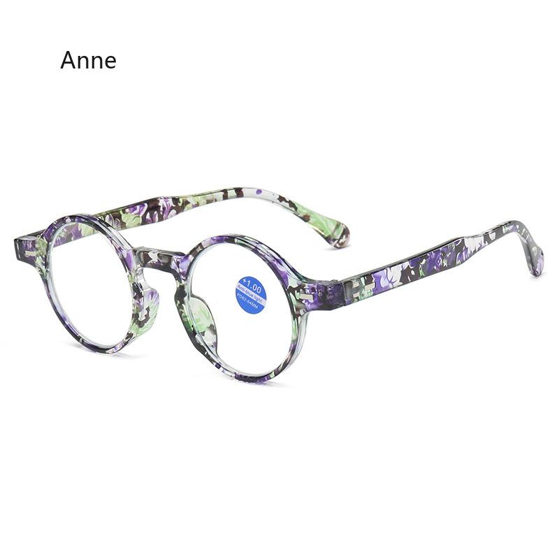 Plastic Reading Glasses Men Women Small Frame Rivet Decoration Eyeglass Frame Oval Shaped Hyperopia Eyewear