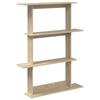Wall Mounted Shelf Unit Brown 100 X 20 X 126 Cm Engineered Wood