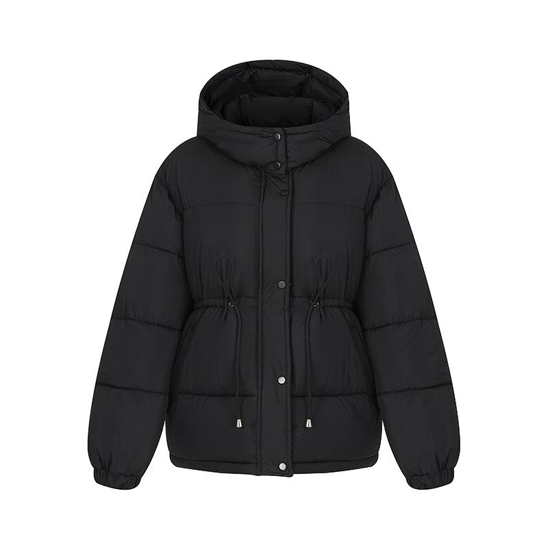 Jachetă de iarnă groasă și călduroasă pentru femei, scurtă, cu glugă detașabilă, rezistentă la vânt