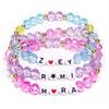 Kristallarmband-Set mit Glasperlen für Mädchen - K-Pop-inspiriertes stapelbares Schmuckgeschenk