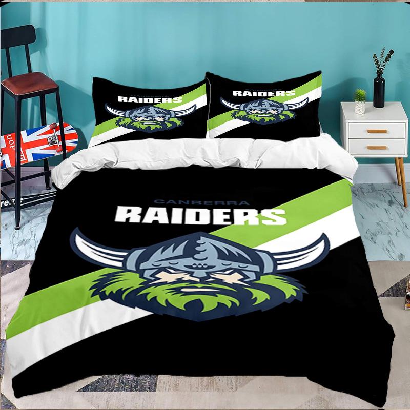Canberra Logo 3pcs Bedding Set,Including 1pc Duvet Cover And 2pcs Pillowcases Perfect Gift for Christmas,Ideal for Bedroom, Dormitory