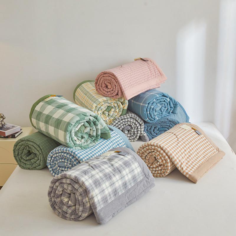 MUJI-Style Xinjiang Cotton Summer Cooling Quilt - Machine Washable & Lightweight