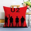 Rock Band U-U2-MT Cool Kissenbezug Bedruckt Gebürstetes Fleece Kissen Babyhaut-Touch Umweltfreundlicher Sublimationsdruck