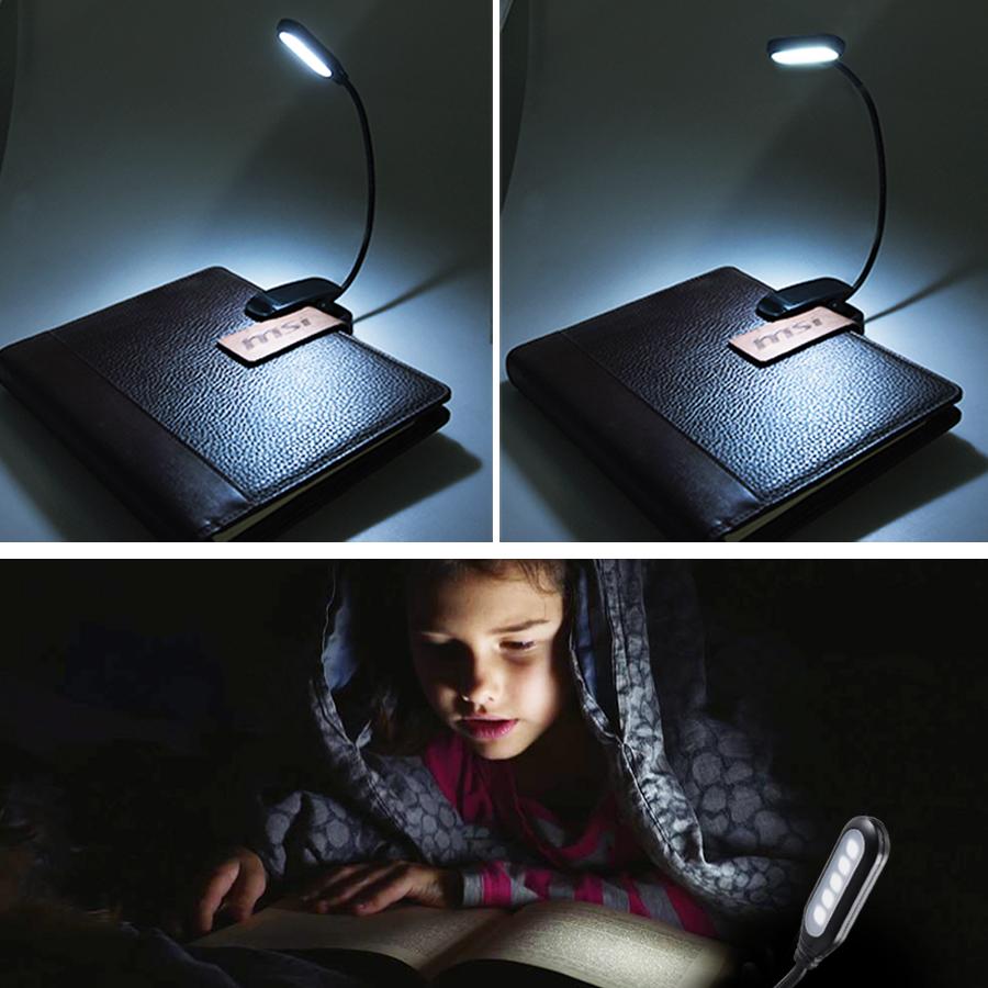 5LED Book Light Battery Reading Light White Daylight Portable Flexible Easy Clip Night Reading Lamp LY-13 Small Table Lamp