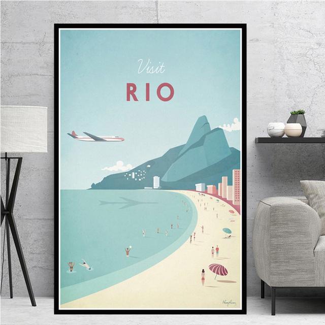 Modern Minimalist City Travel London Los Angeles Miami New York Canvas Painting Wall Art Picture Nordic Decoration Home Decor