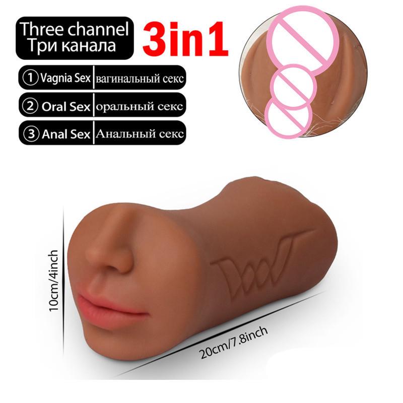 Men's Dual-Headed Three-Hole Masturbator Cup