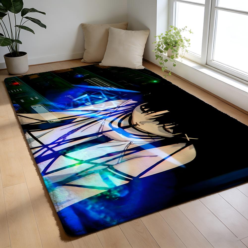 Anime S-Serial Experiments Lain Floor Mat Soft Flannel Floor Mat Non-Slip Absorbent Rug For Home Bedroom Bathroom