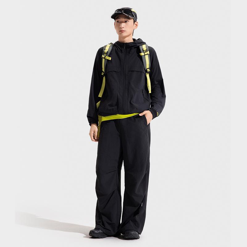 Li Ning CF Comfort Simple Hooded Loose Shoulder Letter Zipper Sports Windbreaker Unisex Outerwear AFDVF47-1