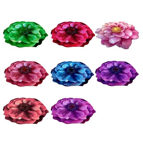 3D Flower Bathroom Rug Anti-Slip Absorbent Floor Mat Realistic Flower Area Rug for Entrance