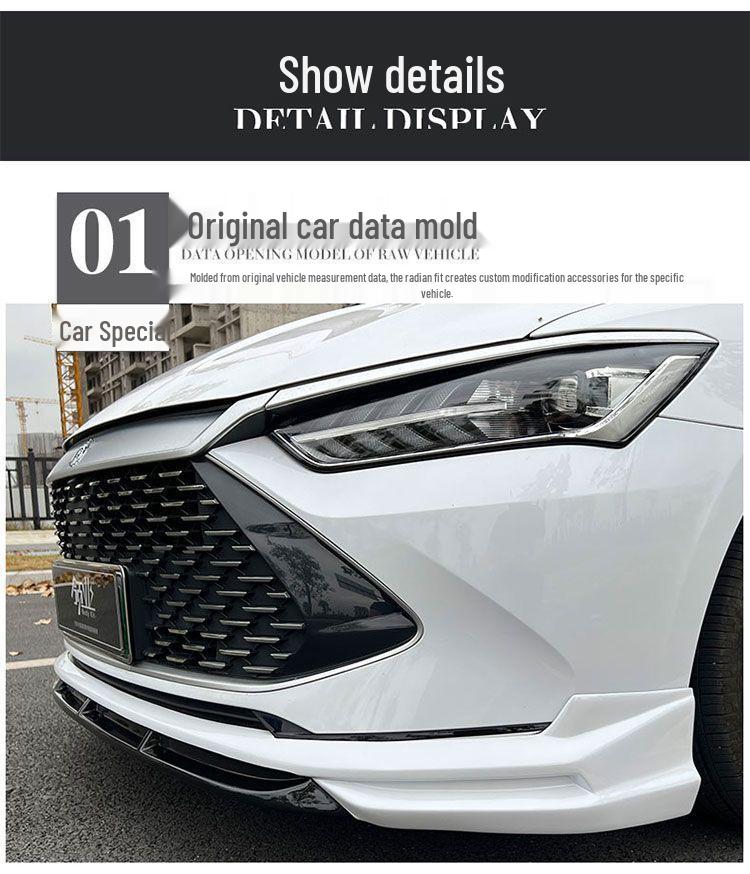 BYD Qin Plus Dmi/EV EFG Style Body Kit: Lower Front & Rear Lips, Side Skirts, Tail Wing with Lights