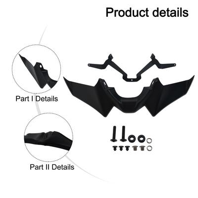 MT-07 SP Spoilers Aerodynamic Wing Deflector High-strength ABS Plastic Increases Stability Long-lasting Material