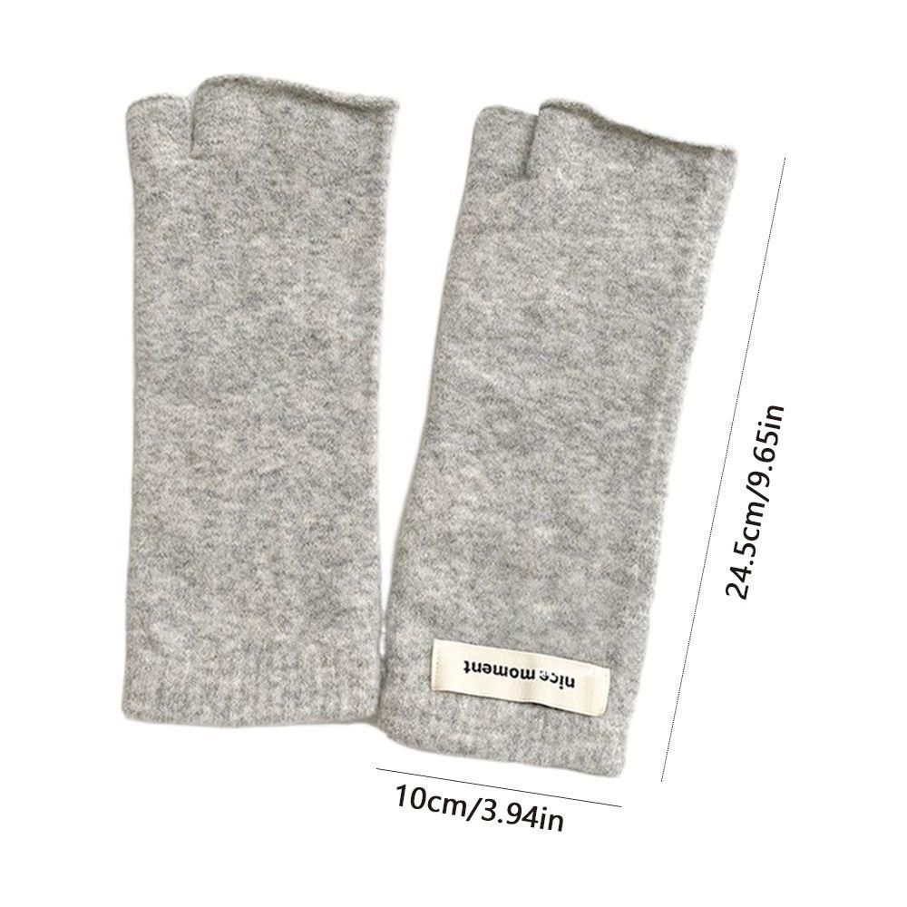 Pure Color Long Wrist Gloves Arm Warmers Wrist Sleeves Street Style Elbow Mittens  Women Wear
