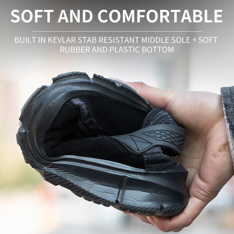 Men's Anti-smashing and Anti-piercing Summer Breathable Steel Head Work Shoes Protective Shoes