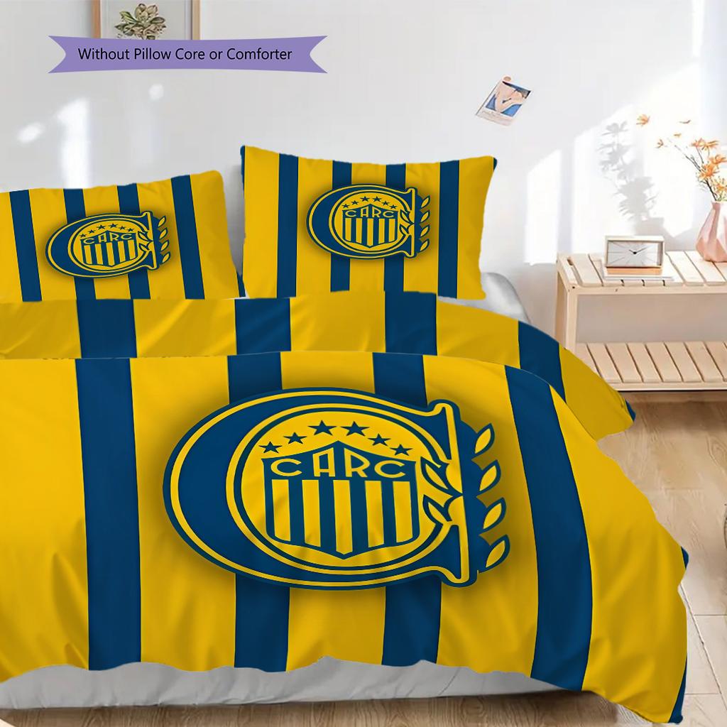 Rosario Central Pattern Bedding Quilt Set Quilt Cover Pillowcase Home Decoration Birthday Gift (1 * duvet cover + 2 * pillowcase, without core)