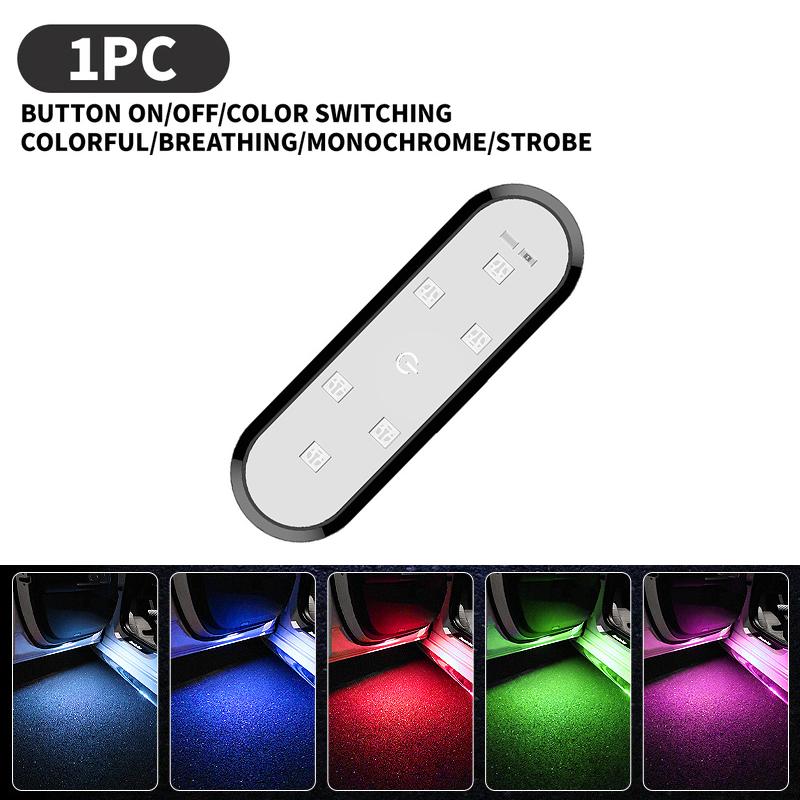 

NEW 2PCS Car Door Warning Light LED Welcome Light Magnetic USB Charging Auto Open Door Safe Anti-collision Emergency Signal Lamp