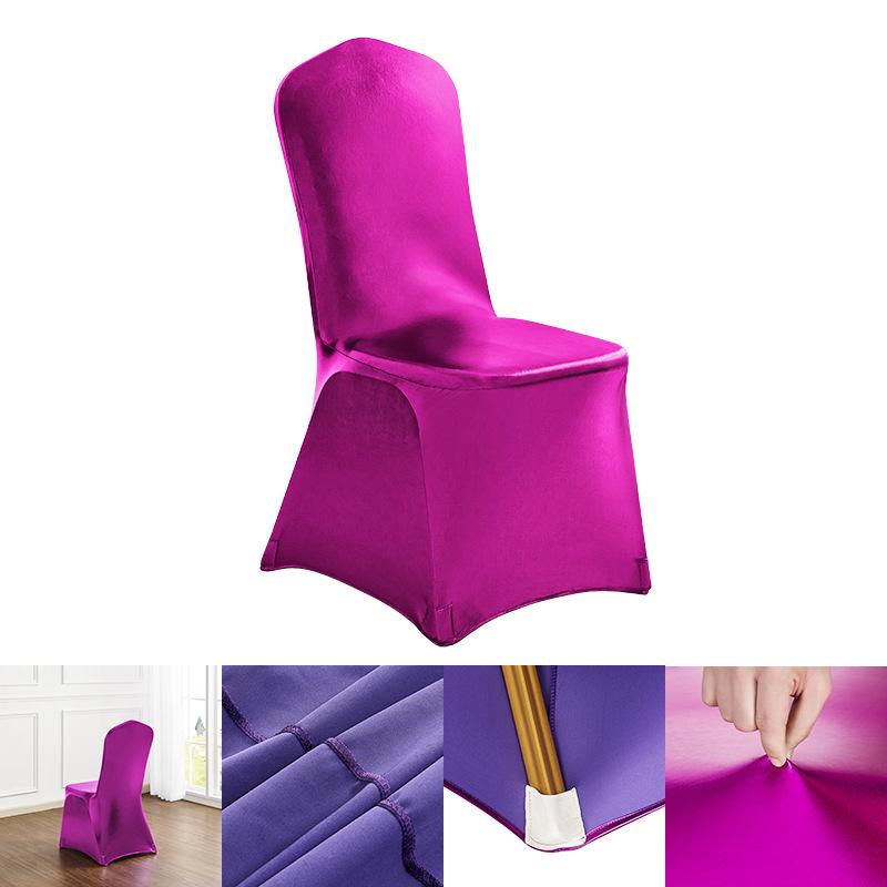Factory Direct Supply Gold Silver Elastic Chair Cover for High-End Hotel Events and Weddings Birthday Party Holiday Decoration