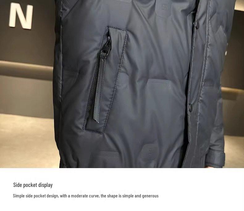 Men's High-End 2025 Wash-Free Stand Collar Down Jacket