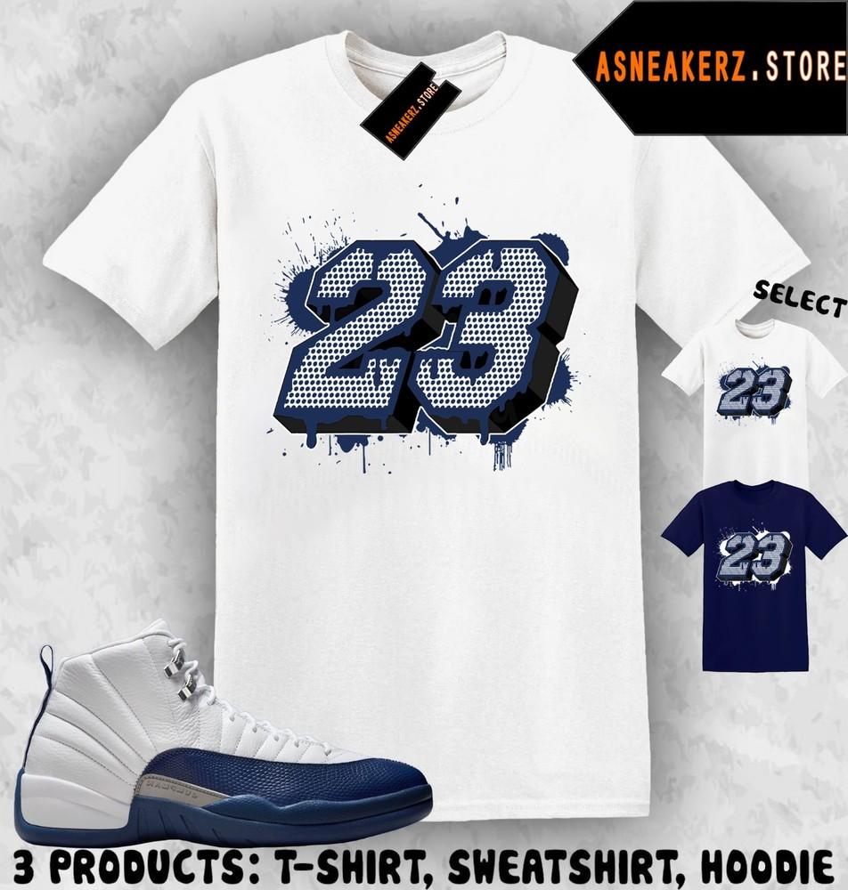 Tee Shirt Matching AJ 12 French Blue 2025 To Match Sneaker Number 23 12s T-Shirt Unisex T-Shirt XL