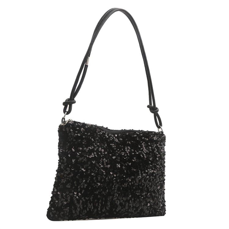 

Женская маленькая квадратная сумка через плечо, портативная сумка через плечо под мышкой чёрный