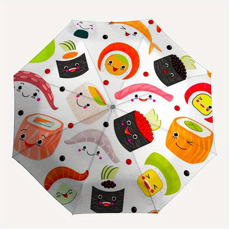 1pc Sushi Themed High-quality Umbrella,Automatic Opening and Closing Umbrella,Multi-functional Umbrella G0811204